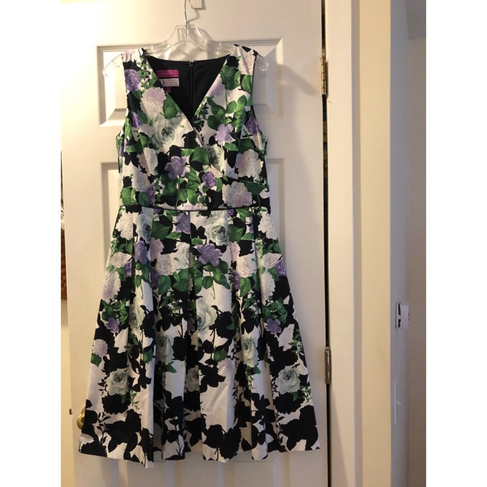 Fit and flare pleated dress